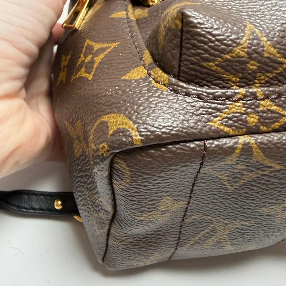 Louis Vuitton Palm Springs Mini Monogram Backpack & Crossbody w/COA
